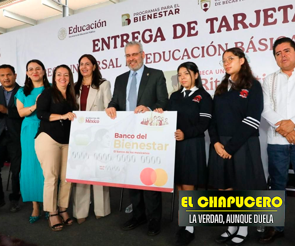 Entrega Bedolla tarjetas de la beca Rita Cetina para 208 mil estudiantes de secundaria