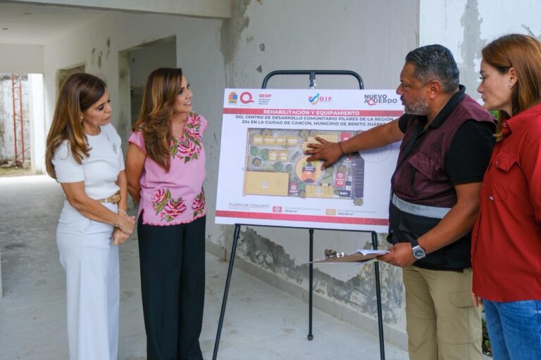 Supervisa Mara Lezama avances del segundo Centro DIF Pilares en Cancún
