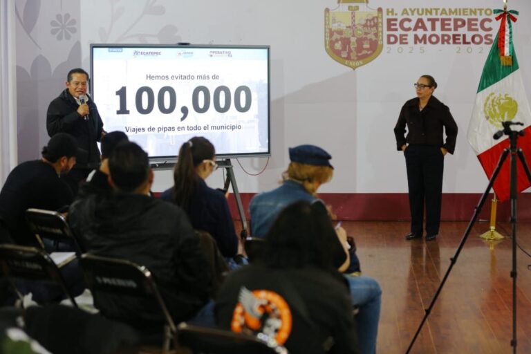 Ecatepec incrementa 50% el abasto de agua por red, gracias a inversión de 700 mdp