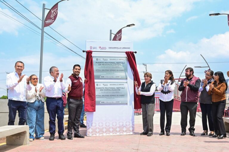 Delfina Gómez inaugura el Puente Peatonal “Neftalí”: uniendo a Nezahualcóyotl y Chimalhuacán