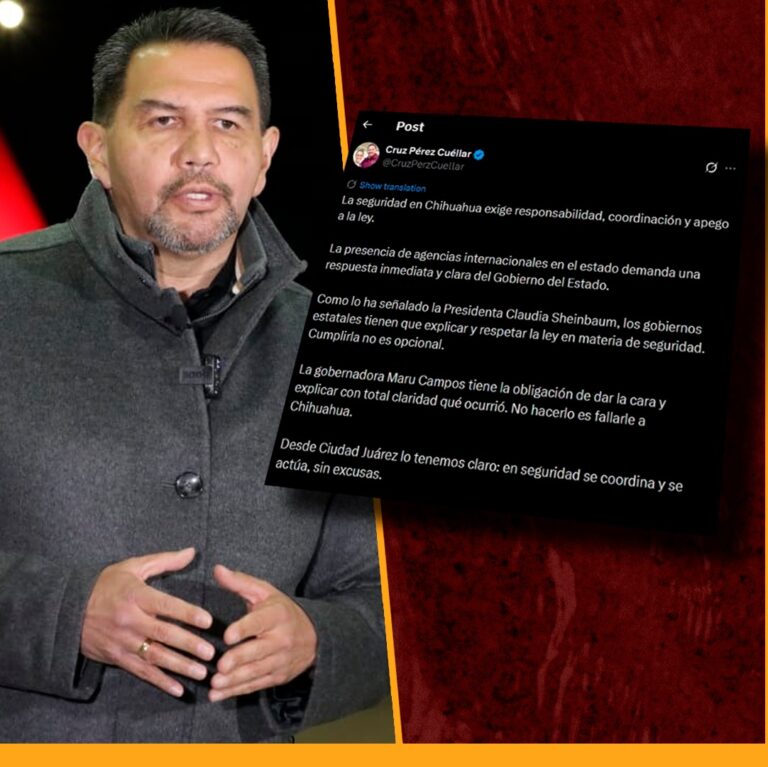 Alcalde de Juárez exige transparencia a gobernadora por presencia de agentes estadounidenses