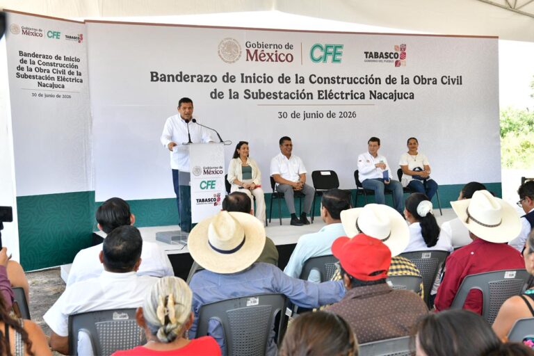 Por gestiones de Javier May arranca CFE construcción de subestación eléctrica en Tucta
