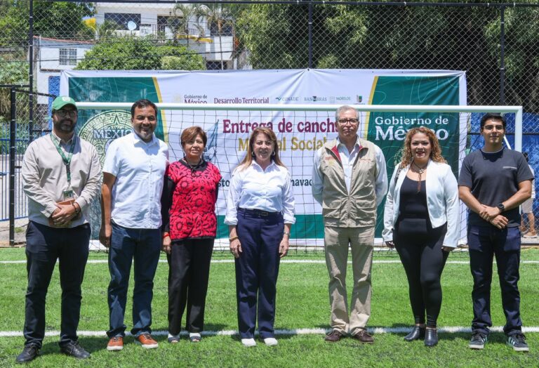 Margarita González fortalece el deporte con 47 nuevas canchas en Morelos