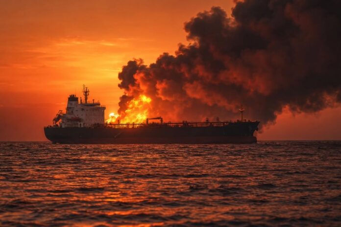 Ataque ucraniano a un barco iraní en el mar Caspio